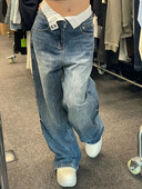 Y2K Ženska ulična odjeća Vintage moda Oversize Ležerna visoka struka Ravne široke nogavice Traper hlače Grunge Alt Clothes