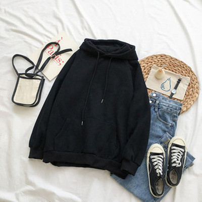 Novi zimski kaput Ženska majica s kapuljačom u elegantnom stilu Puloveri od flisa, jednobojni, spuštena ramena, narančasti