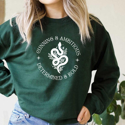 Varázsló Snake House pulóver Draco Bookish kapucnis Uniszex Crewneck pulóverek hosszú ujjú alkalmi pulóver Utcai ruházat női felső