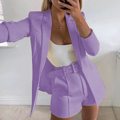 Γυναικείο κοστούμι μόδας 2023 Lady Western Wear Jacket σορτς Παντελόνι μονόχρωμο κοστούμι Blazer 2 τεμαχίων σετ σέξι ιδιοσυγκρασία για το γραφείο