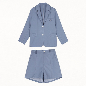 JuneLove Summer Fashion Suits Hepburn Μικρό άρωμα Κορεατικής Έκδοσης Blazers Σετ Office Lady Vintage Blazers+Σορτς 2 τεμαχίων