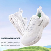 Γυναικεία παπούτσια για τρέξιμο Ανδρικά και γυναικεία παπούτσια με απορρόφηση κραδασμών ελαφριά μαλακή σόλα, παχιά σόλα, εξαιρετικά ελαφρύ διχτυωτό αναπνεύσιμο αθλητικό παπούτσι