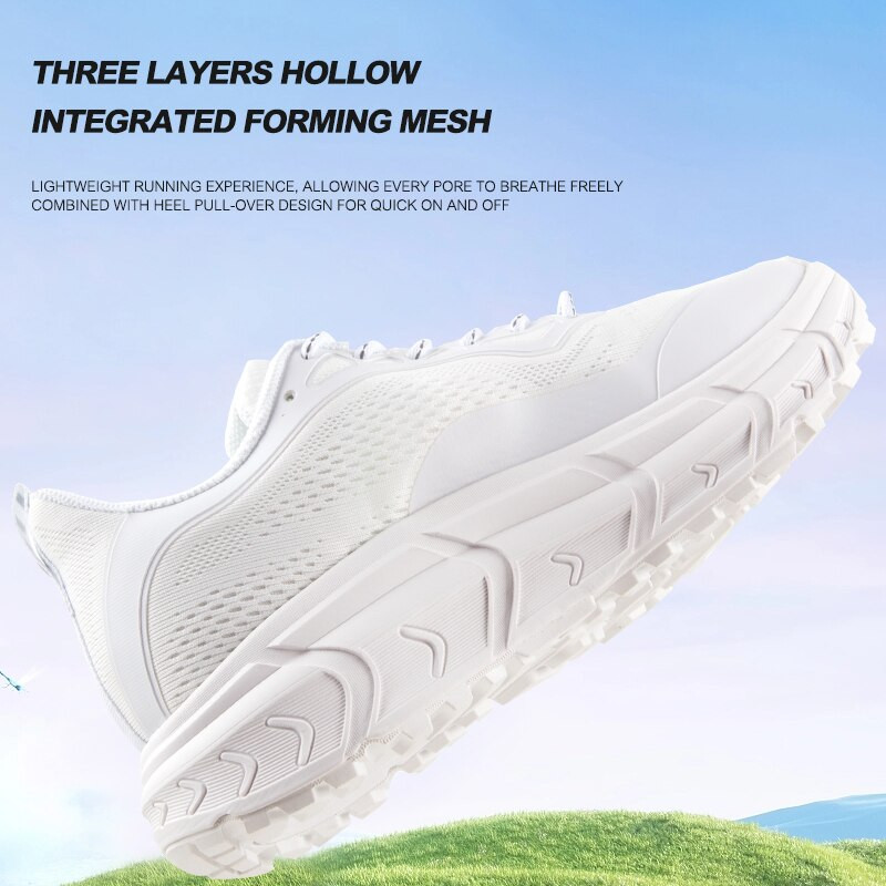 Γυναικεία παπούτσια για τρέξιμο Ανδρικά και γυναικεία παπούτσια με απορρόφηση κραδασμών ελαφριά μαλακή σόλα, παχιά σόλα, εξαιρετικά ελαφρύ διχτυωτό αναπνεύσιμο αθλητικό παπούτσι