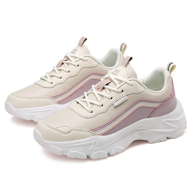 SALUDAS Pantofi de alergare pentru femei din piele pantofi sport casual de lux cu platformă mărită pantofi de mers pantofi pentru femei la modă