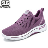 SALUDAS Γυναικεία Casual Παπούτσια Διχτυωτό Άνετη Μαλακή Σόλα Παπούτσια για τρέξιμο Νέα Μόδα Επίπεδα Αθλητικά Παπούτσια για Γυναικεία