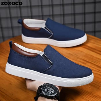 Fashion Canvas Ανδρικά αθλητικά παπούτσια Black Lace Up Sping Shoes 2023 Classic Casual Vulcanized Παπούτσια Μέγεθος 46 47 Ανδρικά Ανοιξιάτικα αθλητικά παπούτσια