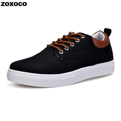 Fashion Canvas Ανδρικά αθλητικά παπούτσια Black Lace Up Sping Shoes 2023 Classic Casual Vulcanized Παπούτσια Μέγεθος 46 47 Ανδρικά Ανοιξιάτικα αθλητικά παπούτσια