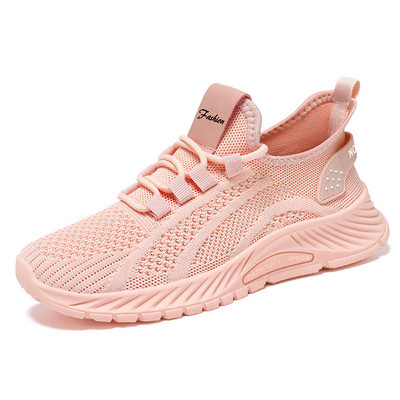 Γυναικεία παπούτσια Sbeaker Φθινόπωρο Νέα μόδα Casual Sports Single Shoe Trend Flying Weaving Παπούτσια για τρέξιμο με μαλακές σόλες για άνεση