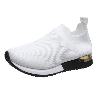 Weave Mesh παπούτσια για γυναίκες 2023 Fashion Mujer Sneakers Spring Summer Slip σε γυναικείες κάλτσες πλατφόρμας Παπούτσια ελαφριά βουλκανιζέ παπούτσια