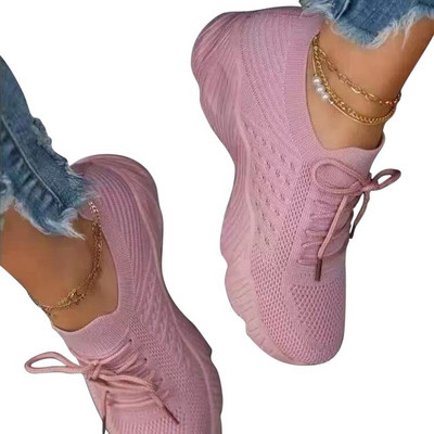 Γυναικεία Αθλητικά Παπούτσια Casual Style Νέα Μόδα Στρογγυλή κεφαλή Μονό Παπούτσια Μεγάλα Χαμηλά Κορυφαία Παπούτσια Αθλητικά παπούτσια με κορδόνια