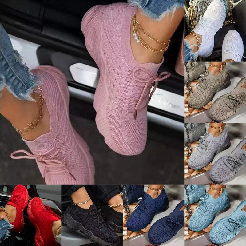 Γυναικεία Αθλητικά Παπούτσια Casual Style Νέα Μόδα Στρογγυλή κεφαλή Μονό Παπούτσια Μεγάλα Χαμηλά Κορυφαία Παπούτσια Αθλητικά παπούτσια με κορδόνια