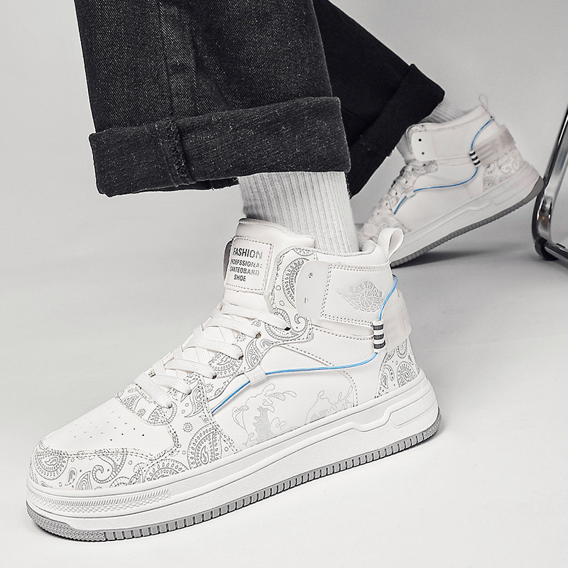 Visoke muške debele tenisice za trčanje INS Trendy muške ležerne tenisice Protuklizne tenisice za trčanje na otvorenom od PU kože Zapatillas Hombre