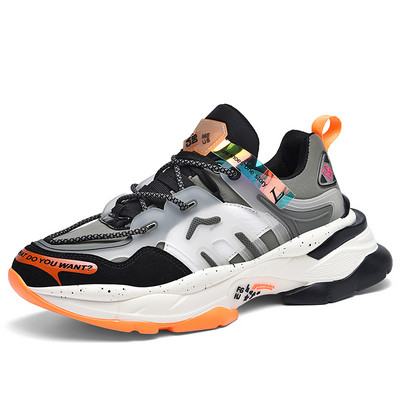 Νέα πάνινα παπούτσια Dad Πολύχρωμα παπούτσια χοντρά παχιά σόλα για περπάτημα Αντιολισθητική πλατφόρμα Χοντροκομμένη Αθλητική Αθλητική Zapatillas Hombre Big