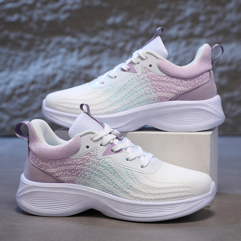 Φθινοπωρινά παπούτσια για τρέξιμο με δίχτυα μόδας Γυναικεία ελαφριά ιπτάμενη ύφανση casual αθλητικά παπούτσια Γυναικεία αντιολισθητικά μαλακά παπούτσια γυμναστικής