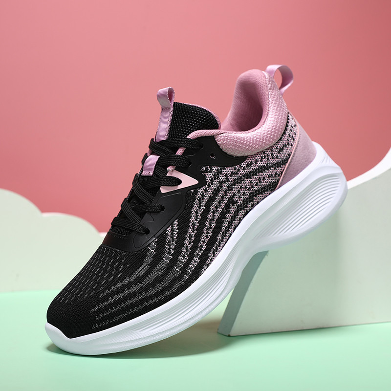 Φθινοπωρινά παπούτσια για τρέξιμο με δίχτυα μόδας Γυναικεία ελαφριά ιπτάμενη ύφανση casual αθλητικά παπούτσια Γυναικεία αντιολισθητικά μαλακά παπούτσια γυμναστικής