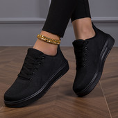 Moipheng Μαύρα Αθλητικά Γυναικεία Αθλητικά Επίπεδα Παπούτσια Κοριτσίστικα με κορδόνια Casual Mesh Αθλητικά Επίπεδα Παπούτσια Αναπνεύσιμα Λευκά Ογκώδη Αθλητικά Παπούτσια Tenis Feminino