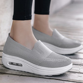 Καλοκαιρινά Γυναικεία Αθλητικά Παπούτσια Διχτυωτό Διχτυωτό Διαπνέον Βουλκανιζέ Παπούτσια Πλατφόρμα Μονόχρωμο Flat Ladies Loafers Casual Wedges Παπούτσια για περπάτημα
