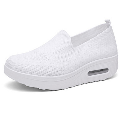 Καλοκαιρινά Γυναικεία Αθλητικά Παπούτσια Διχτυωτό Διχτυωτό Διαπνέον Βουλκανιζέ Παπούτσια Πλατφόρμα Μονόχρωμο Flat Ladies Loafers Casual Wedges Παπούτσια για περπάτημα