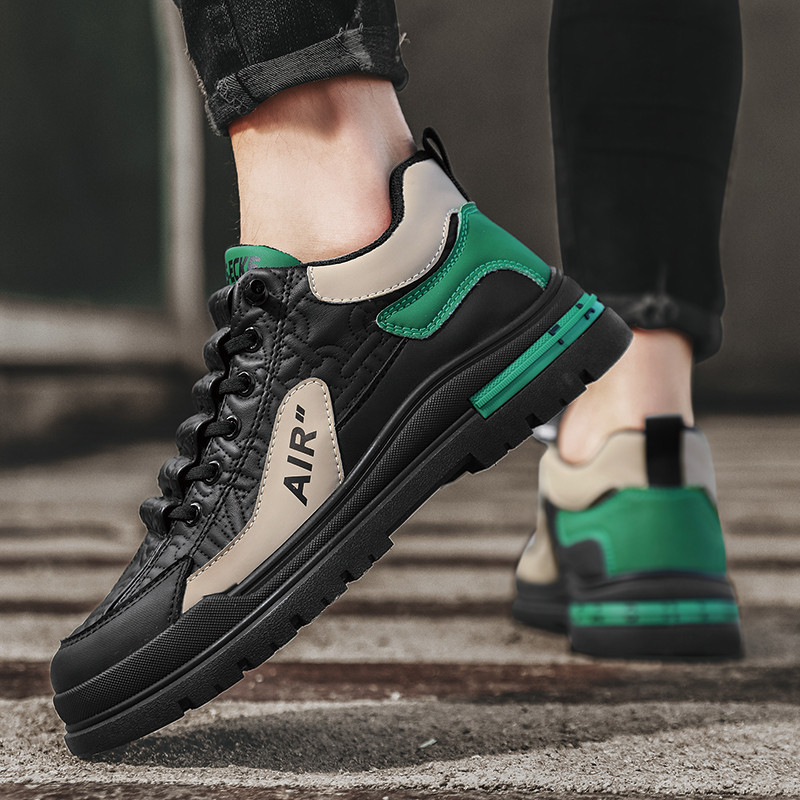 Vyriški sportbačiai su platforma 2023 m. madingi vyriški sportiniai batai storu padu odiniai, patogūs laisvalaikio sportiniai bateliai