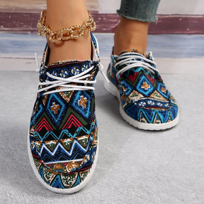 Modne platnene cipele Ženske cipele 2023 Nove Lagane ležerne cipele velikih veličina s printom Zapatillas Comodas