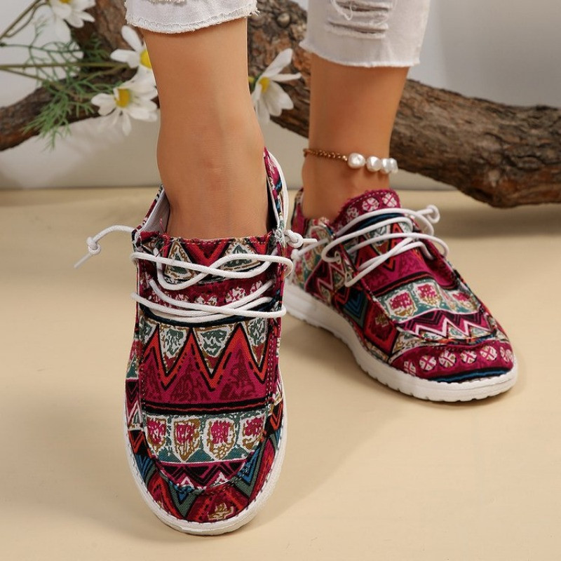 Modne platnene cipele Ženske cipele 2023 Nove Lagane ležerne cipele velikih veličina s printom Zapatillas Comodas