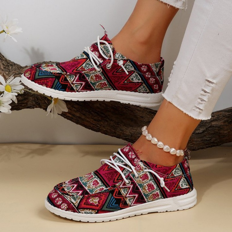 Modne platnene cipele Ženske cipele 2023 Nove Lagane ležerne cipele velikih veličina s printom Zapatillas Comodas