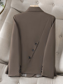 Νέα κομψά μακρυμάνικα μονόχρωμα σακάκια γραφείου Γυναικεία λεπτά παλτό Y2k Κορεάτικη μόδα Casual Blazer Γυναικείο Blazer Femme