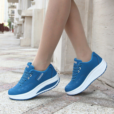 Γυναικεία sneakers 2021 solid wedge casual παπούτσια γυναικεία αθλητικά παπούτσια γυναικεία παπούτσια για τρέξιμο γυναικεία αθλητικά παπούτσια με κορδόνια zapatillas mujer