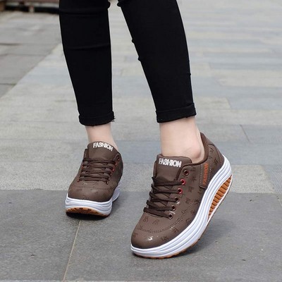 Γυναικεία sneakers 2021 solid wedge casual παπούτσια γυναικεία αθλητικά παπούτσια γυναικεία παπούτσια για τρέξιμο γυναικεία αθλητικά παπούτσια με κορδόνια zapatillas mujer