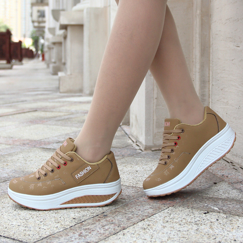 Γυναικεία sneakers 2021 solid wedge casual παπούτσια γυναικεία αθλητικά παπούτσια γυναικεία παπούτσια για τρέξιμο γυναικεία αθλητικά παπούτσια με κορδόνια zapatillas mujer