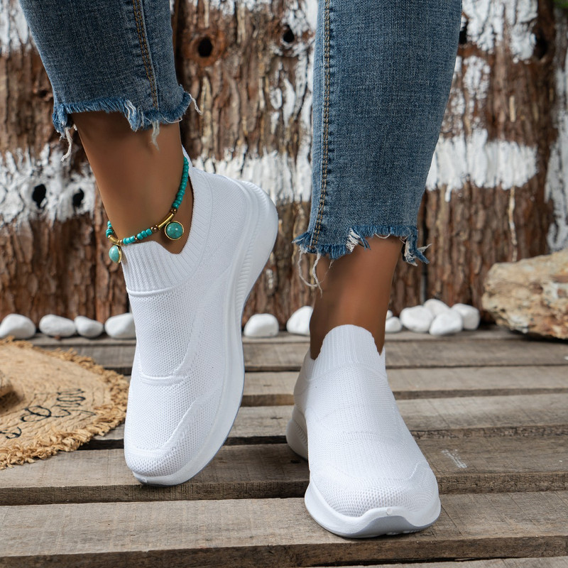 Γυναικεία παπούτσια 2023 Hot Selling Mesh συμπαγή αθλητικά παπούτσια Ευέλικτα απλά καθημερινά αθλητικά παπούτσια Γυναικεία βουλκανισμένα παπούτσια με στρογγυλή μύτη