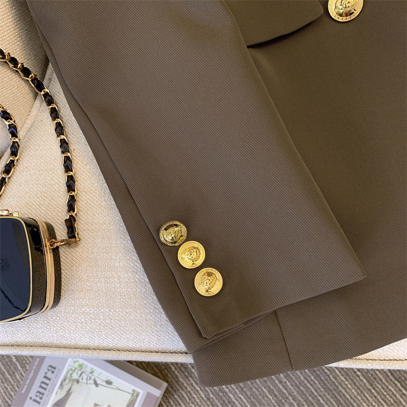 Fashion Blazers για Γυναικεία Μπουφάν Νέα Άνοιξη Καλοκαίρι Γυναικεία Μακριά Παλτό Γυναικεία Γυναικεία Εξωτερικά Ενδύματα Blazer με διπλό στήθος