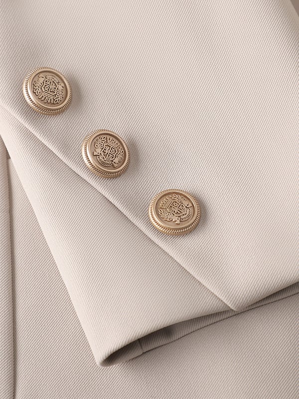 Sako Ženski Ženski Sako Zima Formalni Sako Bež Ženska Jednoredna Radna Odjeća Jakna Kaput