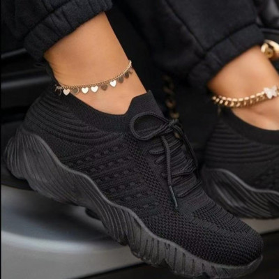 Αθλητικά παπούτσια 2023 Fashion Lace Up Πλατφόρμα Γυναικεία παπούτσια Καλοκαιρινά Plus Size Flat Mesh Αθλητικά παπούτσια Γυναικεία παπούτσια Vulcanize