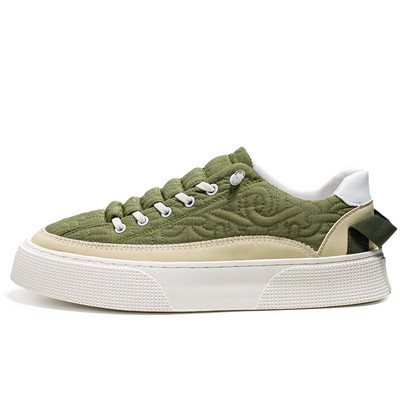 Harajuku balti drobiniai batai Vyriški laisvalaikio drobiniai sportbačiai Orui pralaidūs vulkanizuoti batai Vyriški Espadrilės Platforminiai Vyriški riedlenčių batai