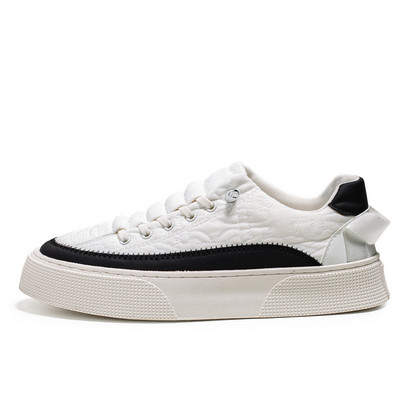 Harajuku balti drobiniai batai Vyriški laisvalaikio drobiniai sportbačiai Orui pralaidūs vulkanizuoti batai Vyriški Espadrilės Platforminiai Vyriški riedlenčių batai