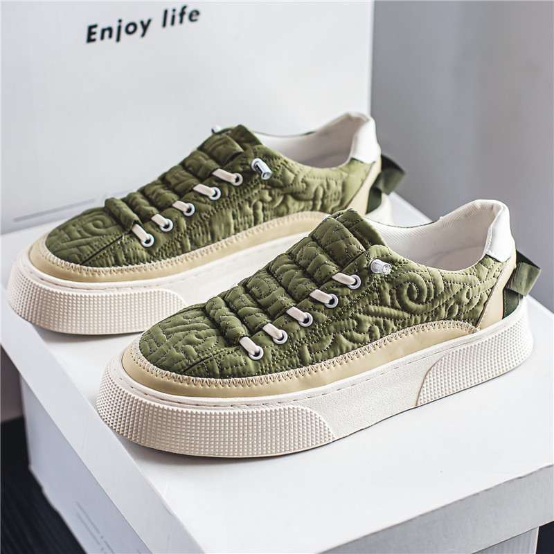 Harajuku balti drobiniai batai Vyriški laisvalaikio drobiniai sportbačiai Orui pralaidūs vulkanizuoti batai Vyriški Espadrilės Platforminiai Vyriški riedlenčių batai