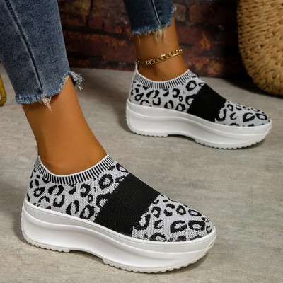 Γυναικεία πάνινα παπούτσια Vulcanized Φθινοπωρινά Νέα Διχτυωτή Εκτύπωση Μικτής Χρώμα Πλατφόρμα Casual Γυναικεία Υπαίθρια Αθλητικά Παπούτσια Plus Size Zapatos De Mujer