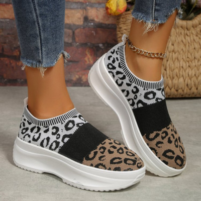 Γυναικεία πάνινα παπούτσια Vulcanized Φθινοπωρινά Νέα Διχτυωτή Εκτύπωση Μικτής Χρώμα Πλατφόρμα Casual Γυναικεία Υπαίθρια Αθλητικά Παπούτσια Plus Size Zapatos De Mujer