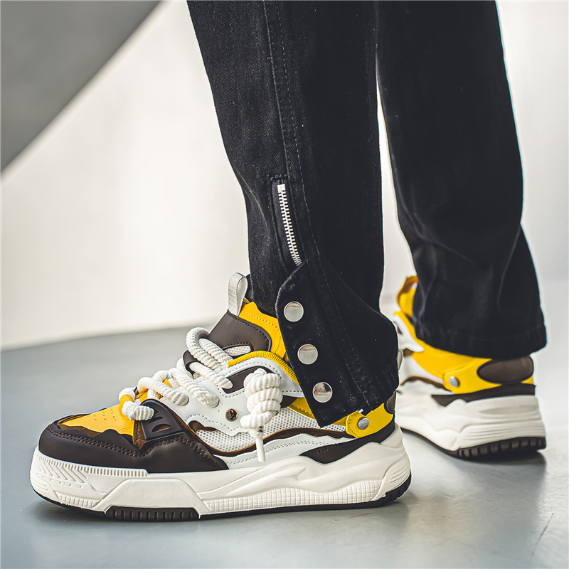 Ανδρικά παπούτσια για σκέιτμπορντ Hip Hop Platform Ανδρικά παπούτσια για Skateboard Trend Comfort Δερμάτινα Ανδρικά καθημερινά αθλητικά παπούτσια Μόδα Χαμηλή κοπή για ανδρικά παπούτσια για skateboard