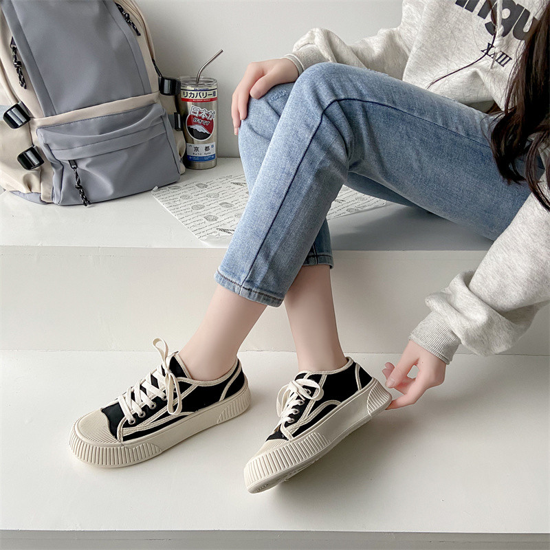 Nove platnene cipele za 2023. Ženske tenisice s mekim potplatom Sport na otvorenom Trčanje Ležerne udobne cipele Jednobojne ženske cipele