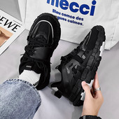 Moodsad tossud Meeste võrgust hingavad jooksuspordijalatsid Meeste vabaaja platvormiga tossud Nööriga Harajuku tänavarõivad jalatsid