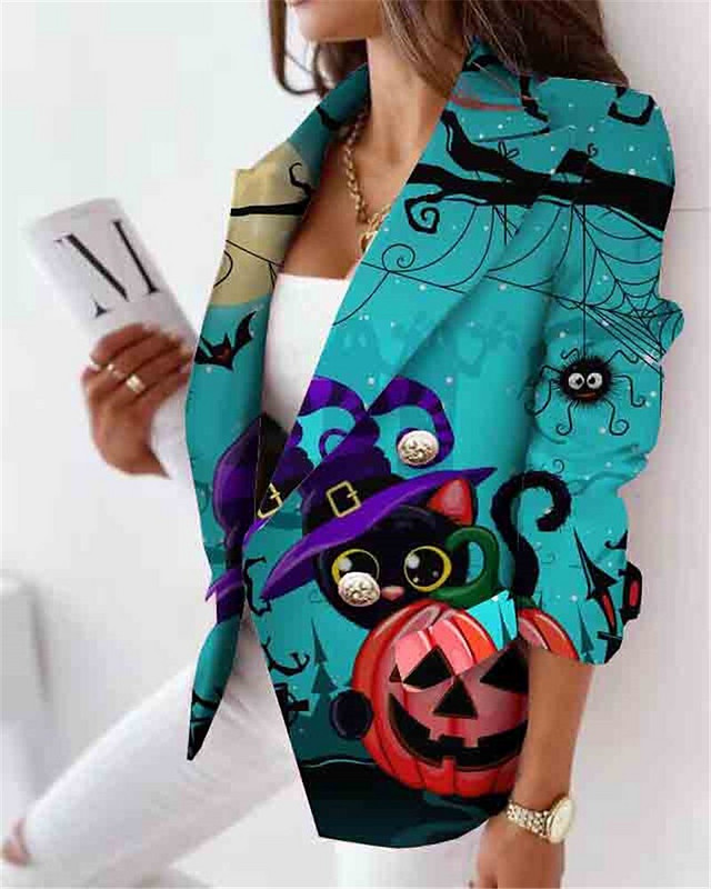 TIPP KVALITEET Uus moodne vintage kõrvitsaprinteriga jope naiste klassikaline kaherealine metallist lõvinööpidega bleiser välimine suurus S-5XL