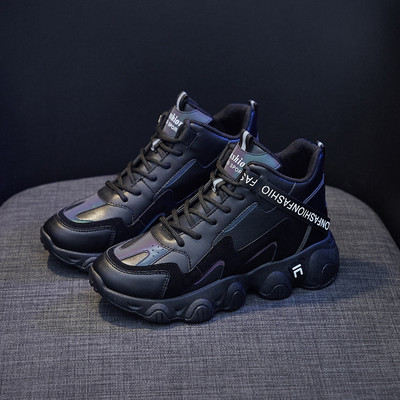 Γυναικεία νέα casual sneakers με κορδόνια γυναικεία 2023 Άνοιξη Νέα παχιά αντιολισθητική σόλα Γυναικεία αδιάβροχα χονδρόχρωμα αθλητικά παπούτσια