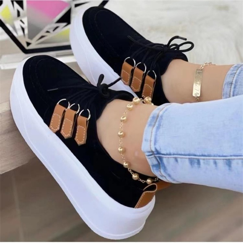 2023 új tavaszi és őszi női cipők Divat és kényelem Női cipők Alkalmi vulkanizált cipők vastag talpú női cipők