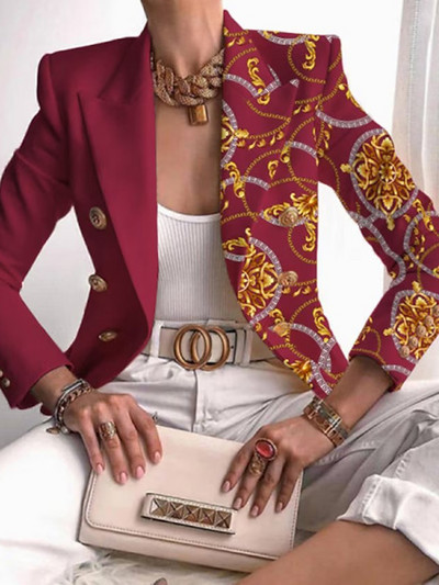 Κουμπί Ladies Blazer Woman 2023 Κοστούμι εργασίας Γυναικείο μπουφάν Γυναικείο Γραφείο Lady Formal Γυναικεία σακάκια και μπουφάν Γυναικεία Blazer Femme