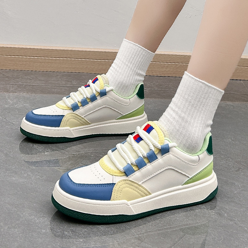 Nova prozračna mrežasta sportska obuća 2023. Proljeće Jesen Cipele s debelim potplatom Ravne cipele Ženske tenisice Ležerne tenisice s platformom Bijele cipele