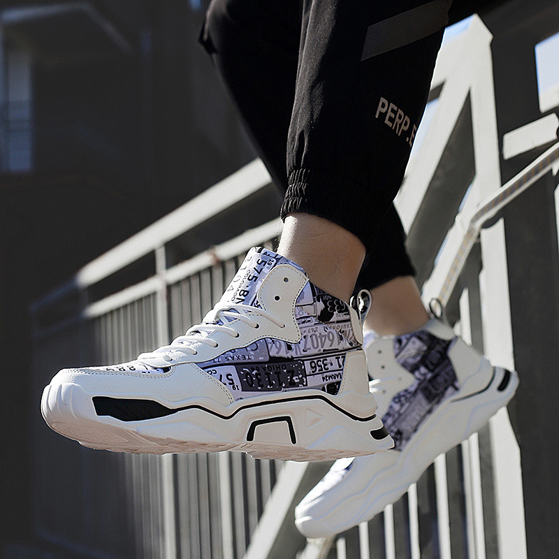 Γκράφιτι Υπαίθρια Μοντέρνα Παπούτσια Τζόκινγκ Ανδρικά αθλητικά παπούτσια για τρέξιμο Youth Student 2023 Autumn Casual High Top Trainers Zapatiras Hombre