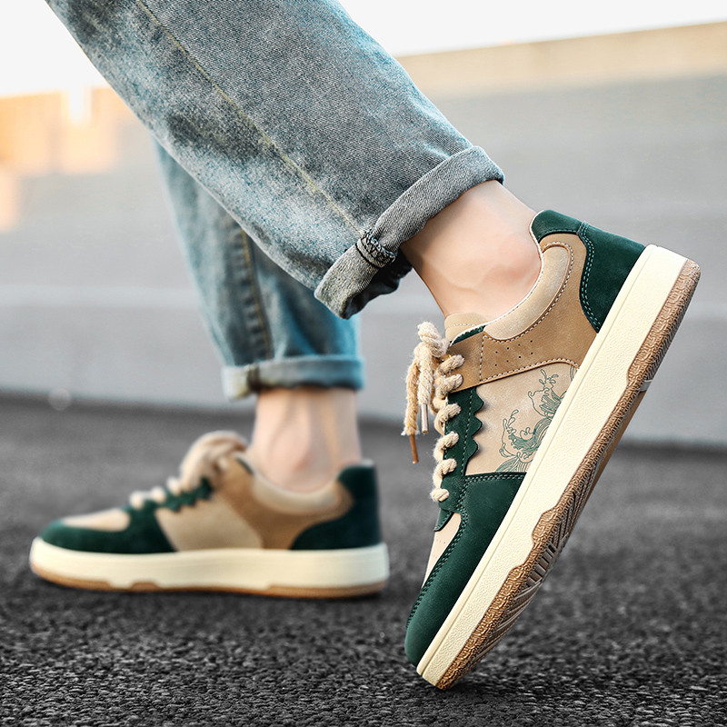 Muške tenisice 2022. Jesen Nova moda Valoviti print Trend koji blokira boje Ležerne cipele Vulkanizirana muška cipela za skejtbord otporna na habanje