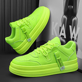 Φθινοπωρινό Χειμερινό Casual Αθλητικά Παπούτσια Ανδρικά Μόδα Πράσινα Ανδρικά πάνινα παπούτσια Skateboard Trend Χοντροκομμένα παπούτσια για σκέιτμπορντ Άνδρας